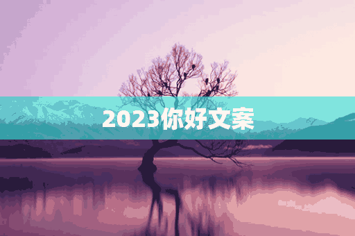 2023你好文案(2020你好文案)